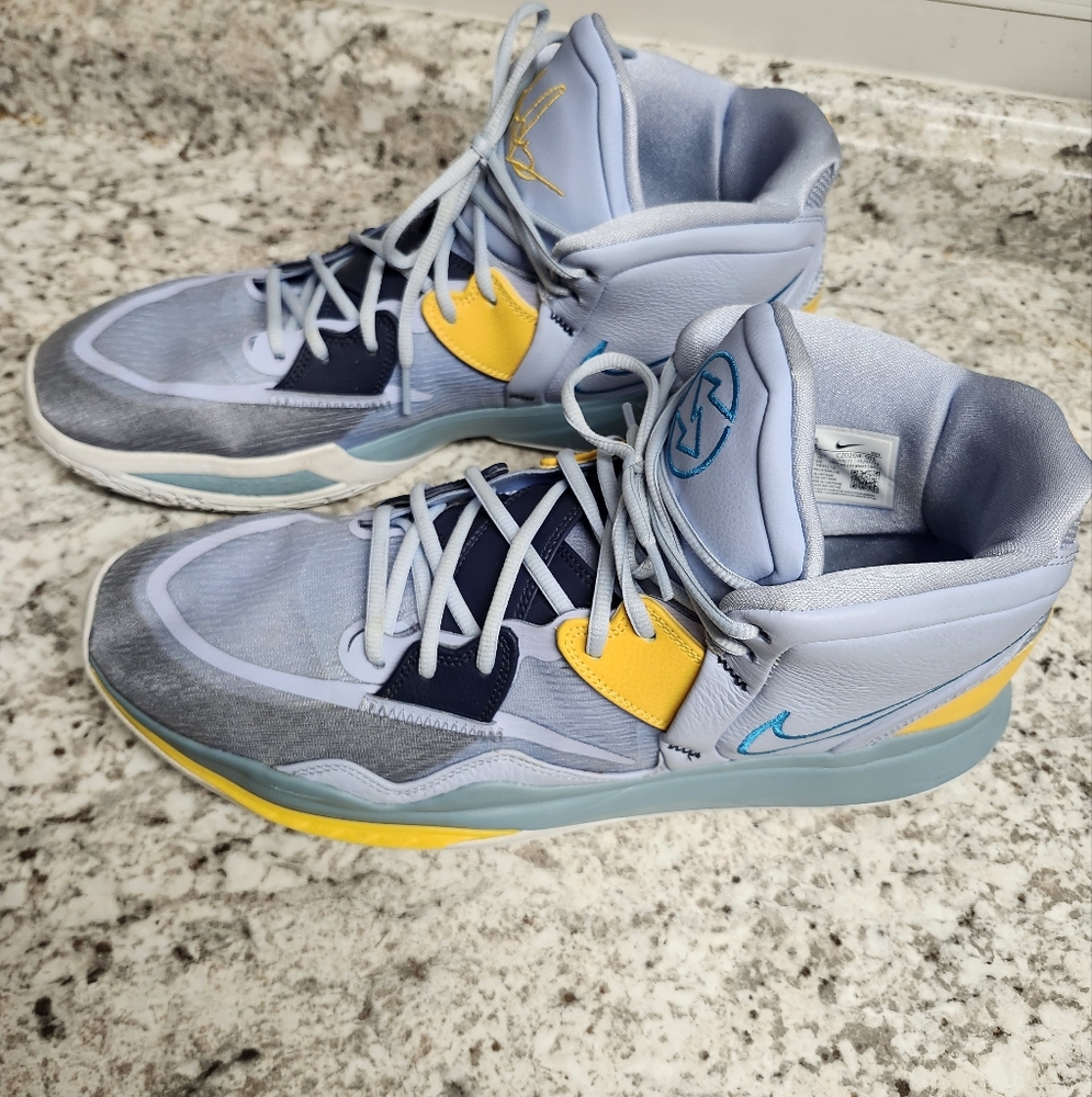 Nike Men’s 16 Marine Blue Yellow Kyrie Infinity Basketball Sneakers CZ0204-501